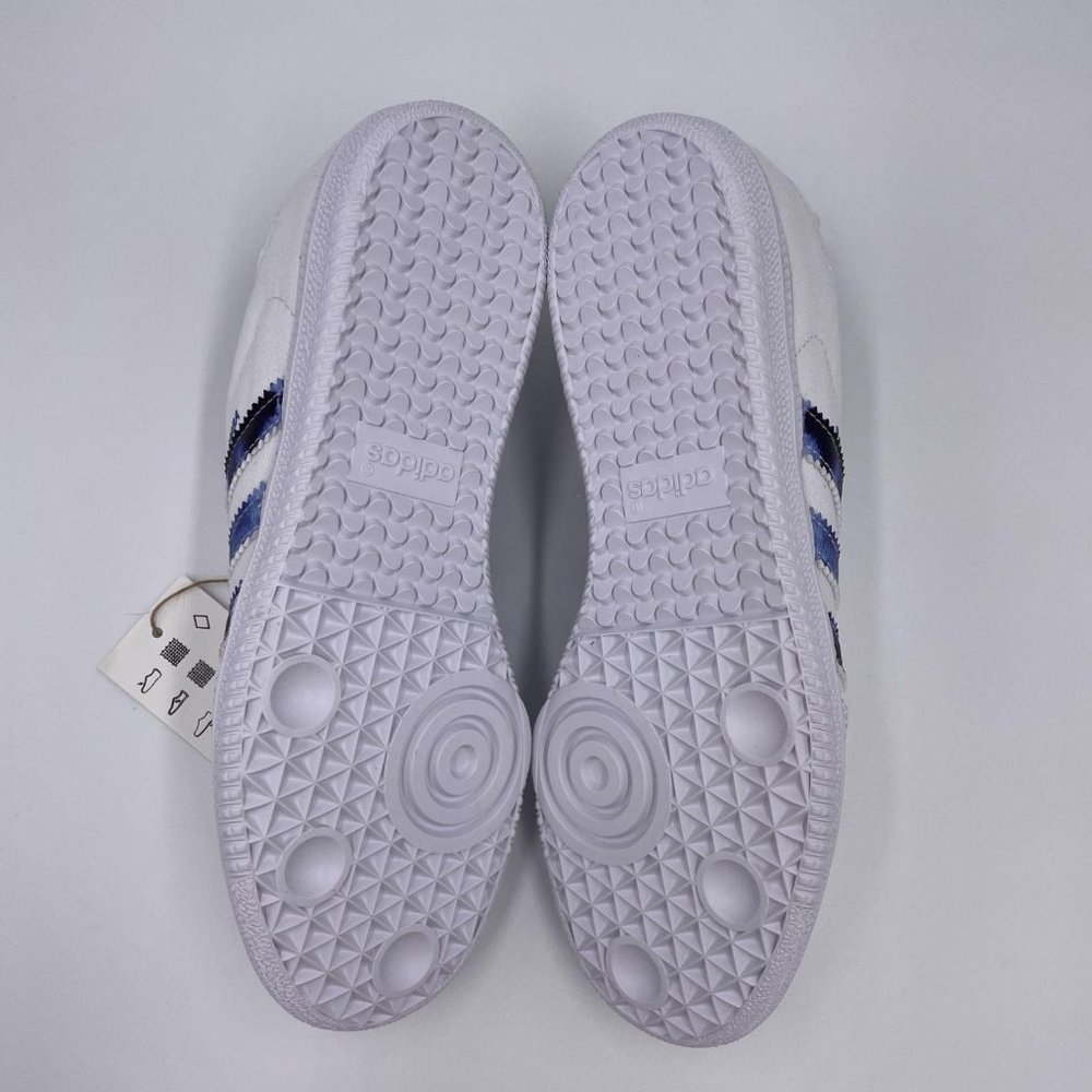adidas Samba OG White / Blue Womens Shoes - Picture 6 of 8